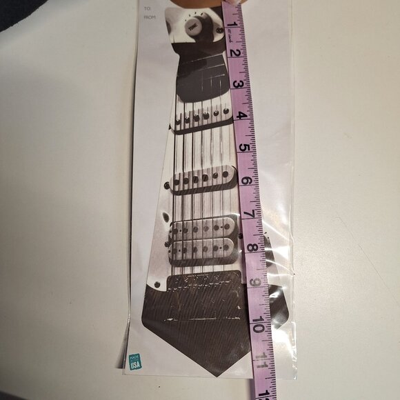 Big Guy Sticky Ties Guitar Fabric Reusable Peel Stick Sticker Tie 11" evREwares - Picture 3 of 8